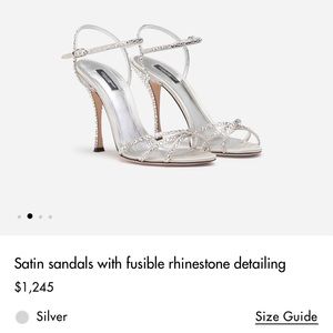 Dolce & Gabbana Satin Sandals with Rhinestones